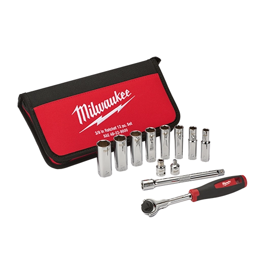 Milwaukee Ensemble de douilles SAE 3/8" Drive 12 pièces 48-22-9000