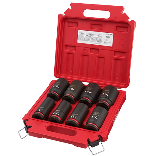 Milwaukee Set de douilles à 6 points profondes SAE 3/4" Drive Impact Duty™ SHOCKWAVE 8 pièces 49-66-7018