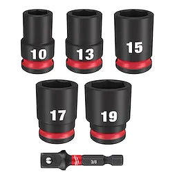 Milwaukee Ensemble standard d'écrous métriques 6 pièces SHOCKWAVE Impact Duty™ 3/8" Drive 49-66-7036