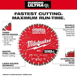 Milwaukee Lame polyvalente Turbo segmentée DIAMOND ULTRA™ 49-93-7523