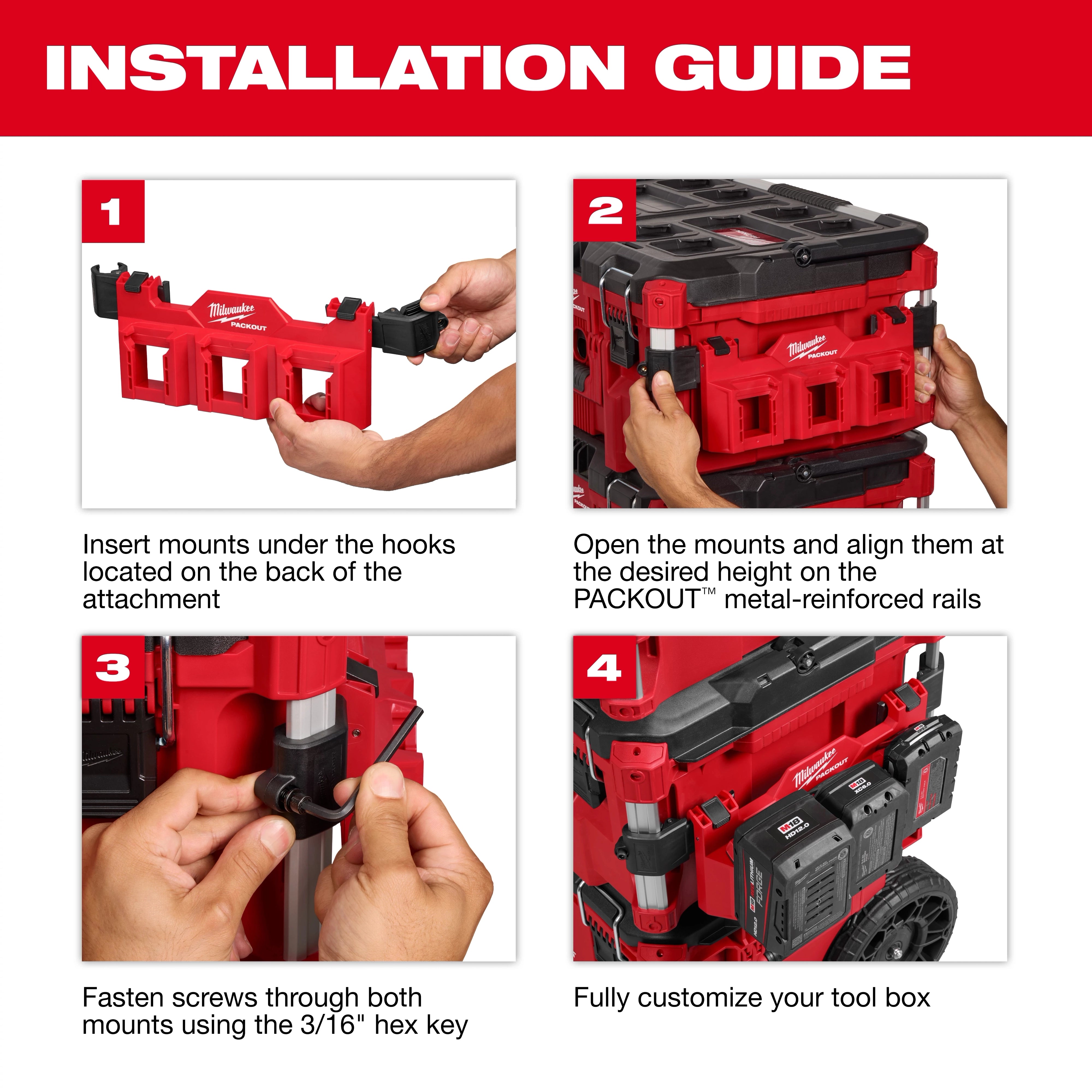 Milwaukee Accessoire Plateau Boîte à Outils PACKOUT™ 48-22-8605