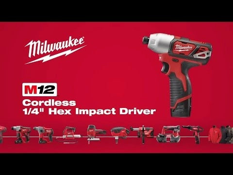 Milwaukee M12™ ¼" Clé à chocs hexagonale (outil seul) 2462-20