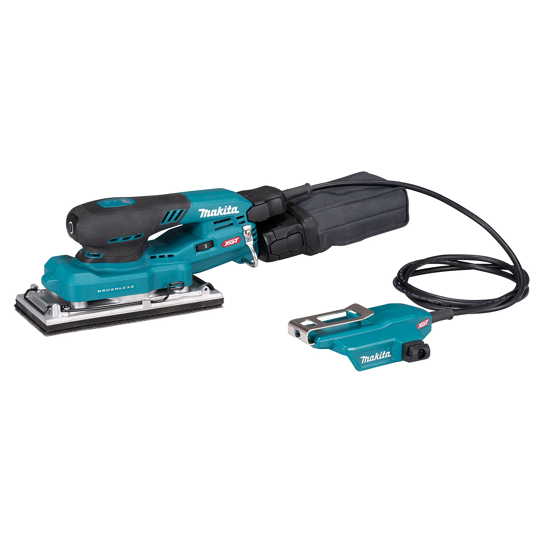 Makita Ponceuse orbitale 1/3 de feuille sans balais 40Vmax XGT avec AWS, outil seul BO007CGZ