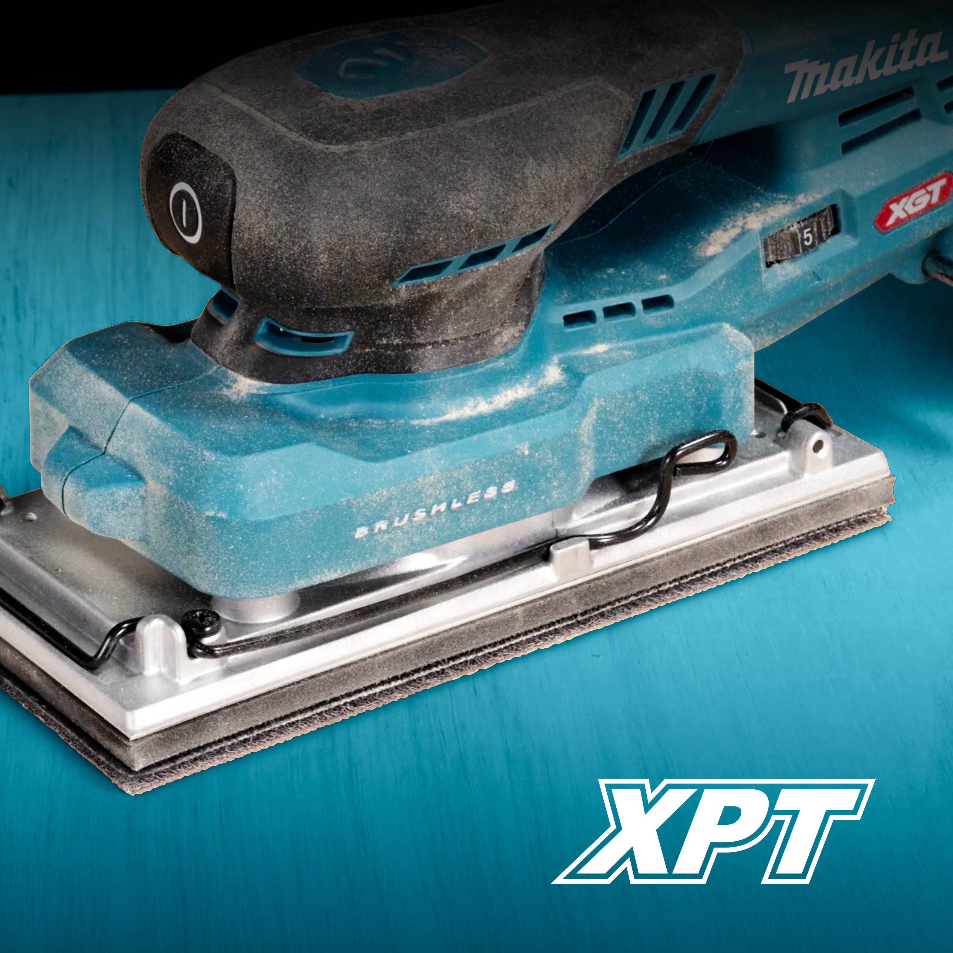 Makita Ponceuse orbitale 1/3 de feuille sans balais 40Vmax XGT avec AWS, outil seul BO007CGZ
