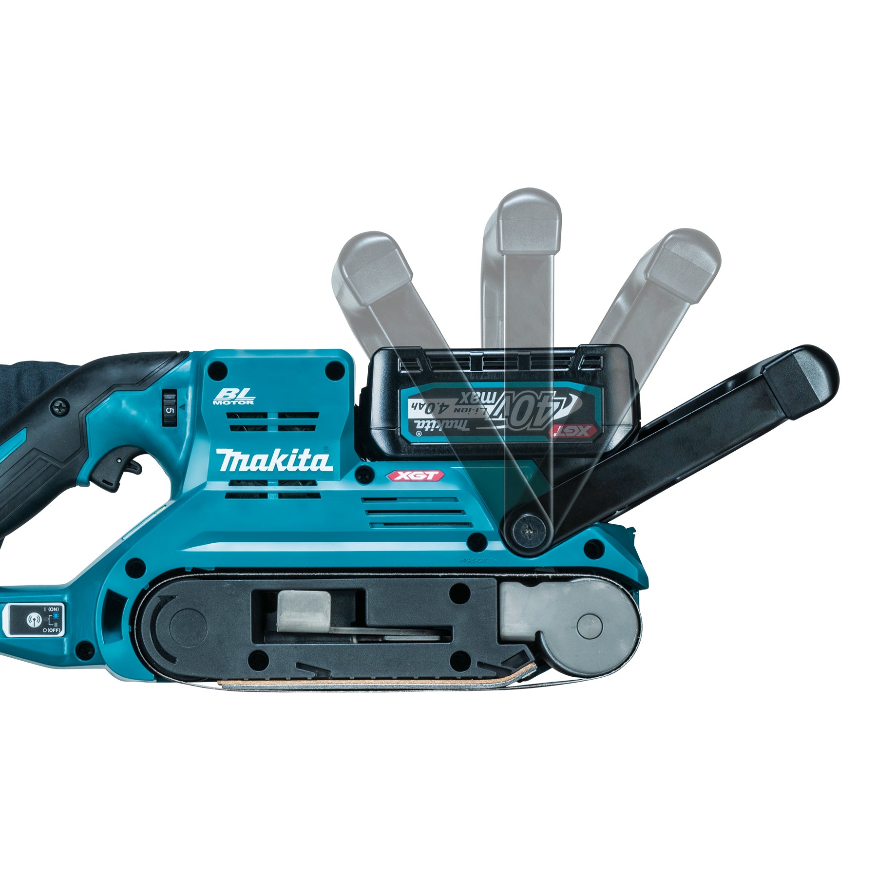 Makita Ponceuse à bande 3" x 21" sans balais 40Vmax XGT avec AWS, outil seul BS001GZ