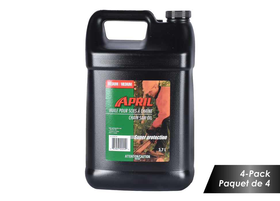 Ducar Huile pour chaîne de tronçonneuse, viscosité moyenne - 4 bouteilles de 3,7 L CHAIN-3.7-4