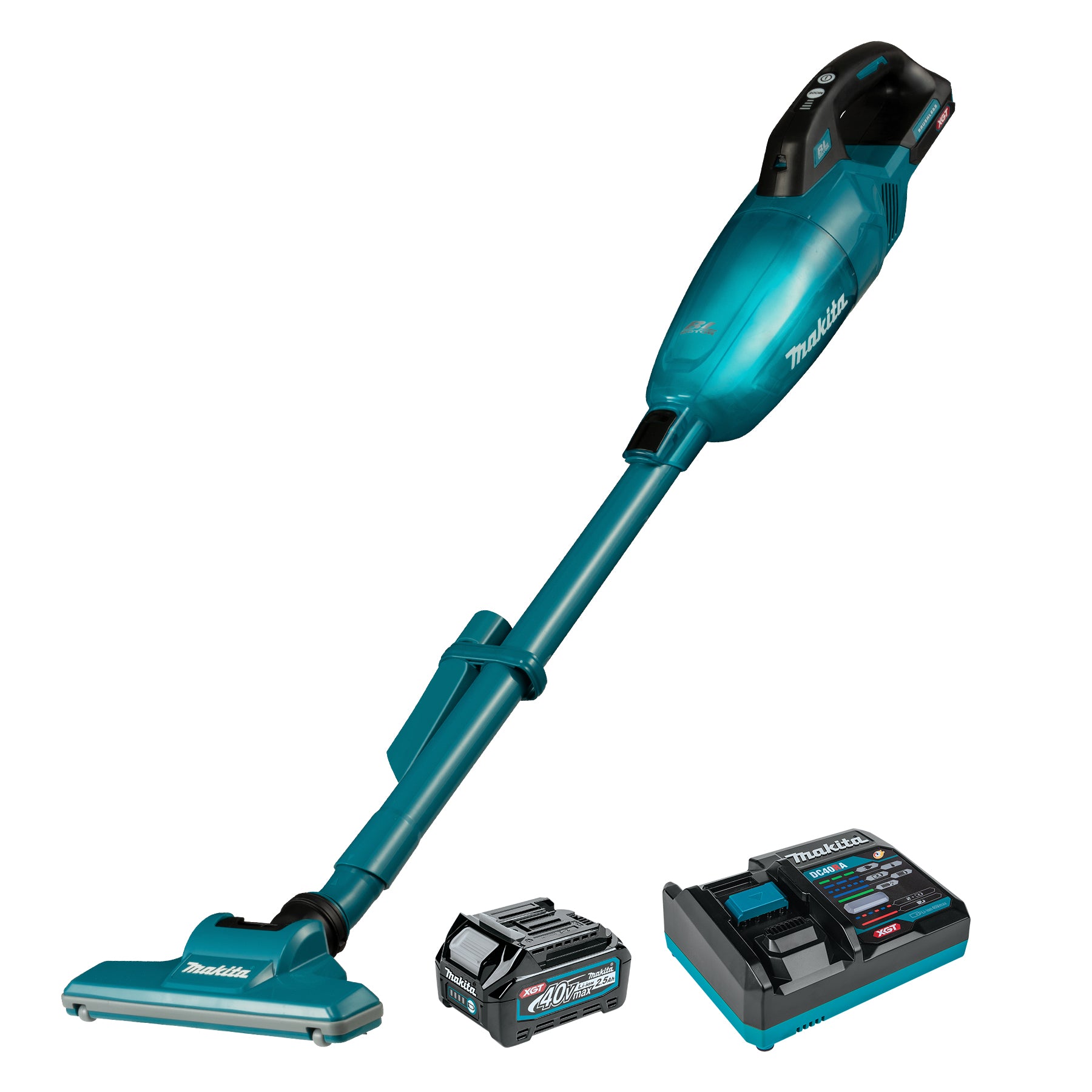 Makita 40Vmax XGT Brushless 730 ml Stick Vacuum Cleaner, 2.5Ah x1Kit CL001GD106