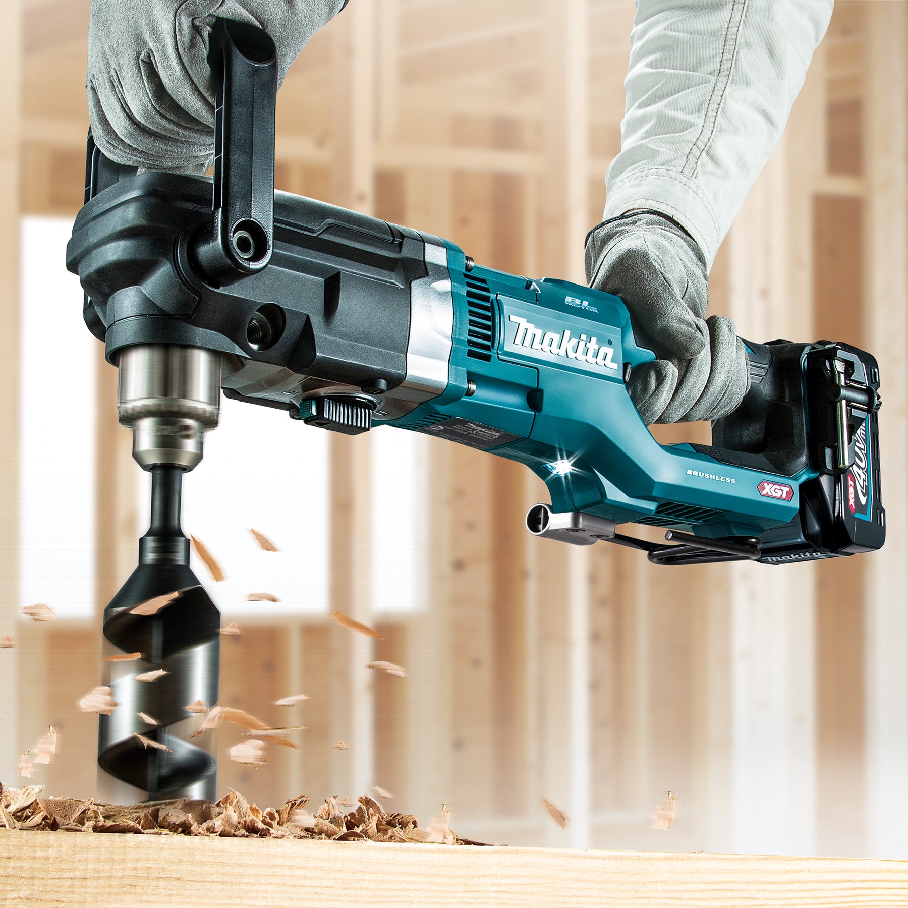 Makita Perceuse angulaire sans balais 1/2" 40Vmax XGT, Kit avec batterie 4.0Ah x1 DA001GM101