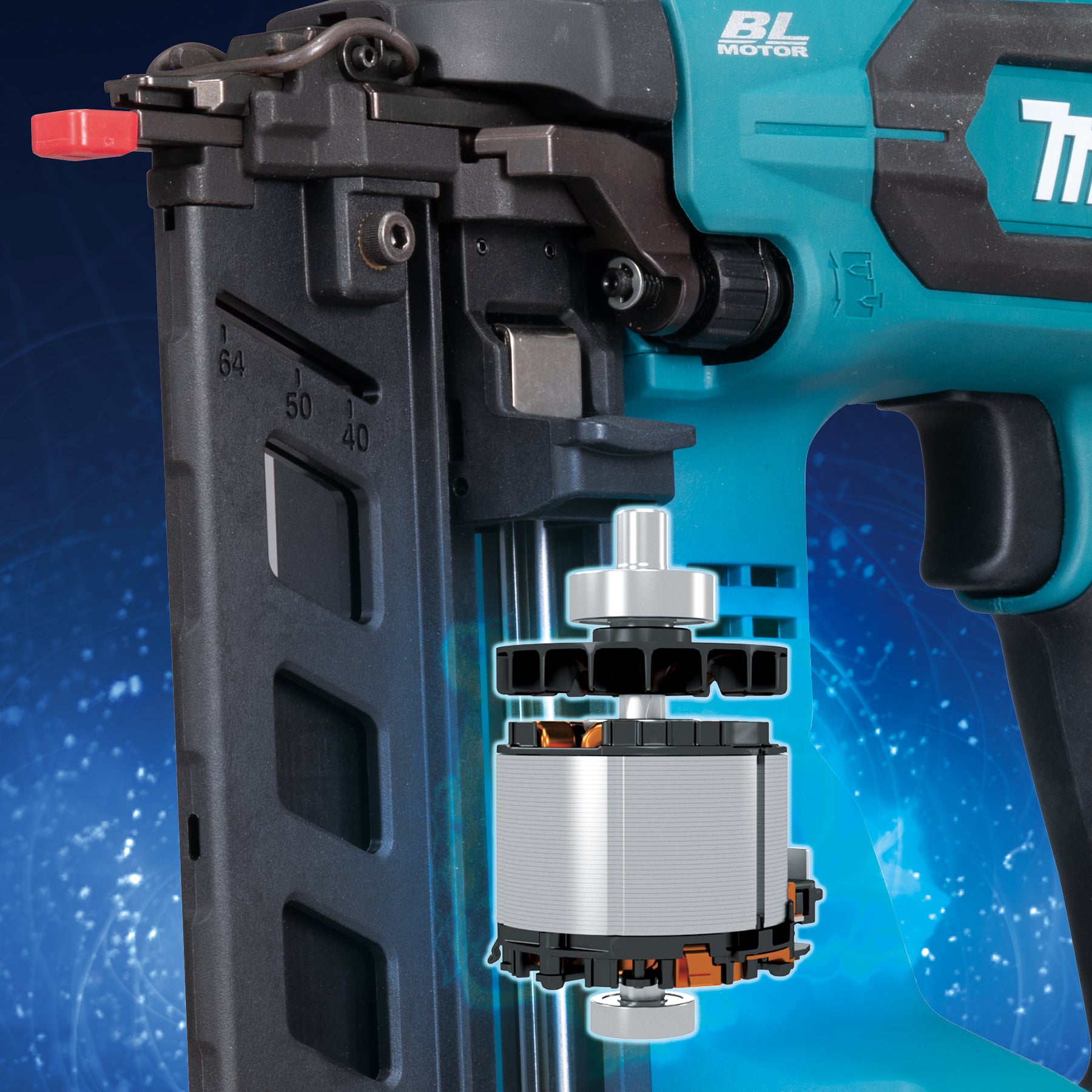 Makita Cloueuse de finition 16 ga 2-1/2" sans balais LXT 18V, droite, outil seul DBN601Z