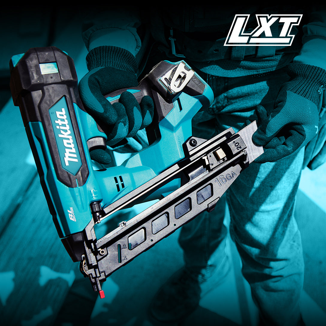 Makita Cloueuse de finition 16 ga 2-1/2" sans balais LXT 18V, angulaire, outil seul DBN610Z