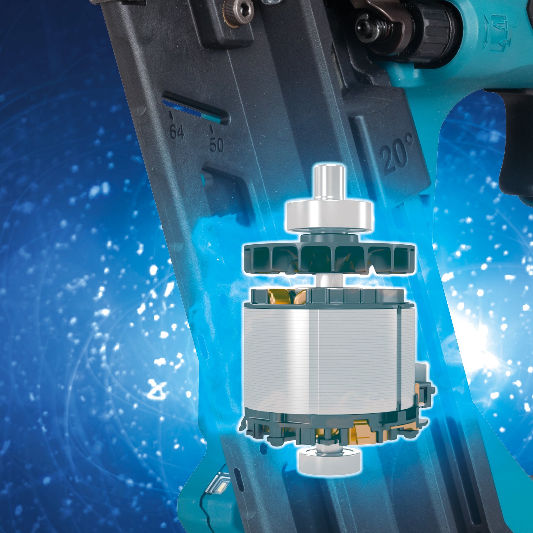 Makita Cloueuse de finition 16 ga 2-1/2" sans balais LXT 18V, angulaire, outil seul DBN610Z