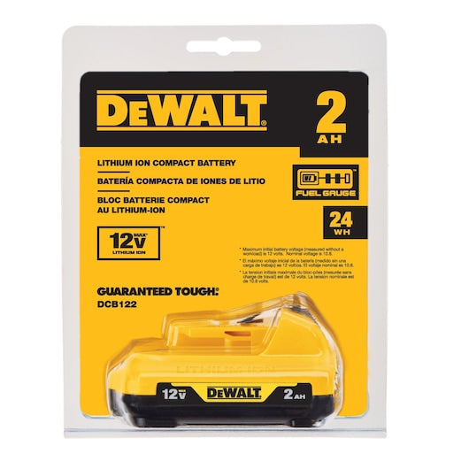 Dewalt 12V MAX* 2.0Ah Lithium Ion Battery DCB122