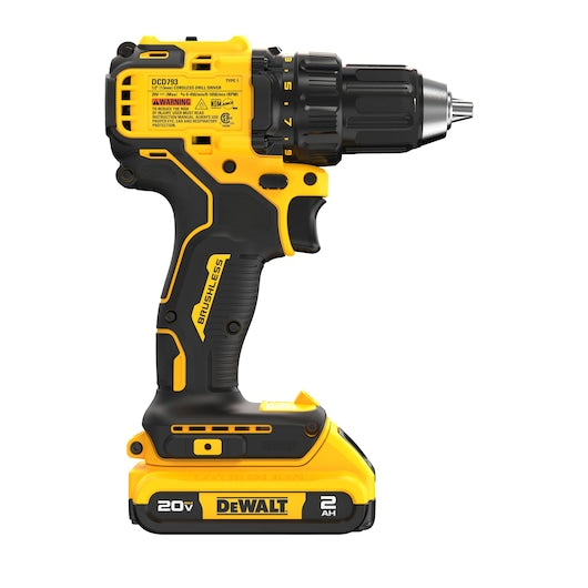 Dewalt 20V MAX* Brushless Cordless 1/2 in. Drill/Driver Kit DCD793D1