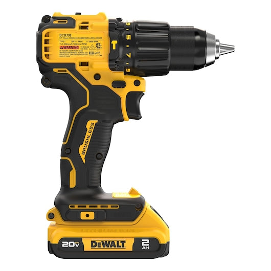 Dewalt 20V MAX* Brushless Cordless 1/2 in. Hammer Drill Kit DCD798D1