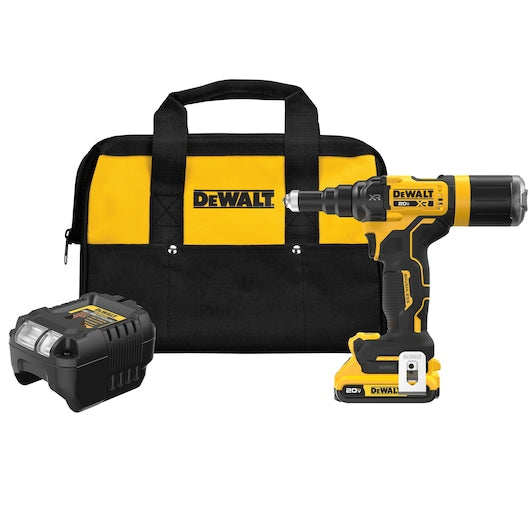 Dewalt 20V MAX* XR® Brushless Cordless 3/16" Rivet Tool Kit DCF403D1