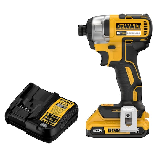 Dewalt 20V MAX* Brushless Cordless 1/4 in. Impact Driver Kit DCF787D1