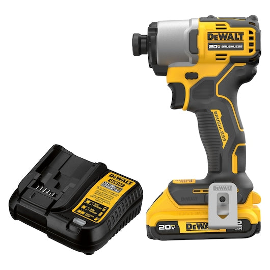 Dewalt 20V MAX* Brushless Cordless 1/4 in Impact Driver Kit DCF840D1
