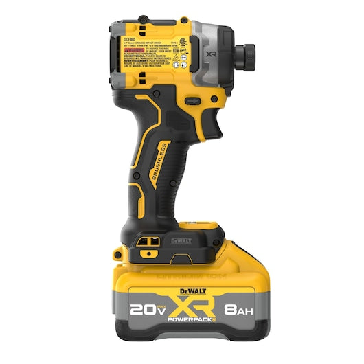 Dewalt 20V MAX* XR® Brushless Cordless 3-Speed High Torque 1/4 in. Impact Driver Kit with XR POWERPACK™ DCF860WW1