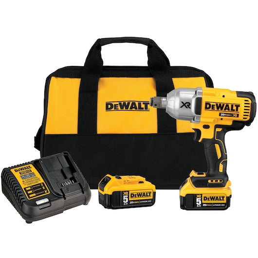 DeWalt Clé à chocs 3/4 po 20V MAX* XR® à couple élevé avec enclume à bague à œil (5,0 Ah) DCF897P2