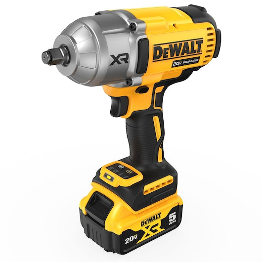 DeWalt Clé à chocs haute couple 1/2 po 20V MAX* XR® avec kit enclume à anneau de sanglier et kit de 2 batteries 5,0 Ah + chargeur DCF900P2