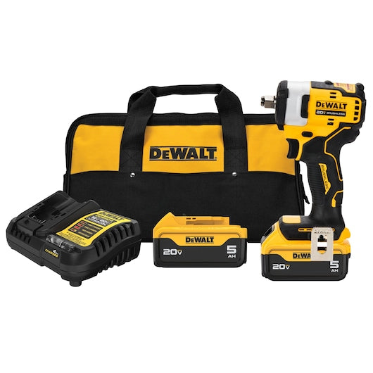 Dewalt 20V MAX* 1/2 in. Cordless Impact Wrench With Hog Ring Anvil Kit DCF911P2