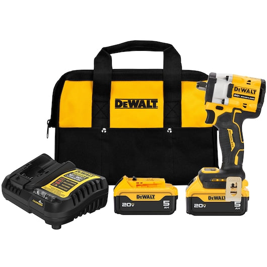 Dewalt ATOMIC 20V MAX* 1/2 in. Cordless Impact Wrench With Hog Ring Anvil Kit DCF921P2