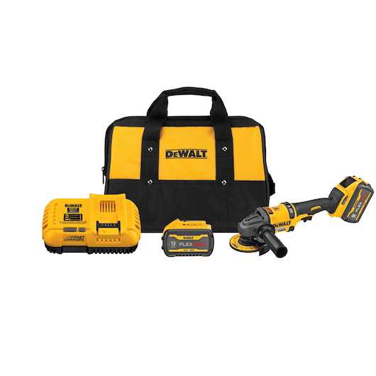 Dewalt 60V MAX* Brushless Cordless 4-1/2 in. - 6 in. Grinder With KICKBACK BREAK™ Kit DCG418X2