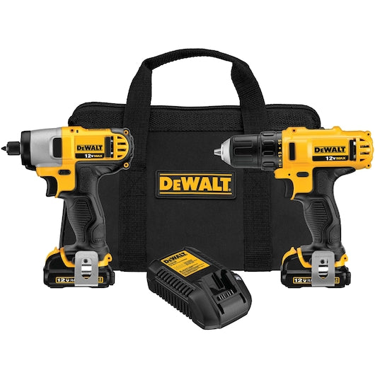 Dewalt 12V MAX* Cordless Drill/Driver/Impact Driver Combo Kit DCK211S2
