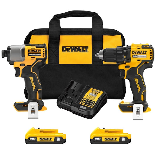 Dewalt 20V MAX* Brushless Cordless Drill/Driver and Impact Driver Combo Kit DCK227D2