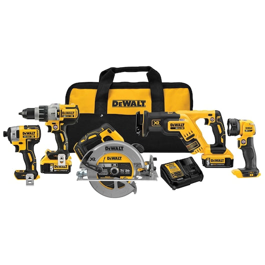 Dewalt 20V MAX* XR® 5-Tool Combo Kit DCK594P2
