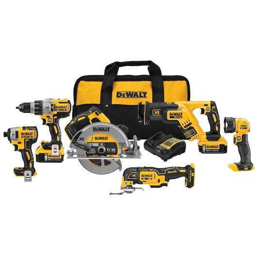 Dewalt 20V MAX* XR® 6-Tool Combo Kit DCK694P2
