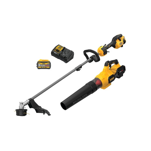 Dewalt 60V MAX* 17 in. Brushless Cordless Attachment Capable String Trimmer and Handheld Axial Blower Combo Kit DCKO266X1
