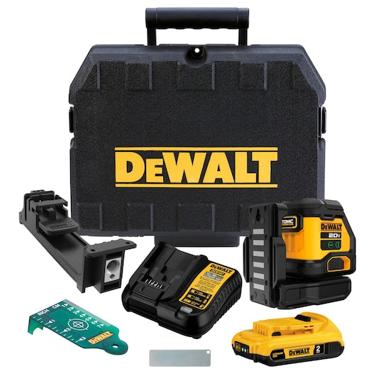 Dewalt 20V MAX* Green Cross Line Laser Kit DCLE34021D1