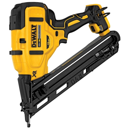 Dewalt 20V MAX* XR® 15 GA Cordless Angled Finish Nailer (Tool Only) DCN650B