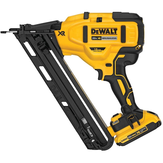 Dewalt 20V MAX* XR® 15ga Cordless Angle Finish Nailer Kit DCN650D1