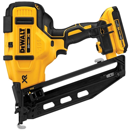 Dewalt 20V MAX* XR® 16ga Angld Finish Nailer Kit DCN660D1
