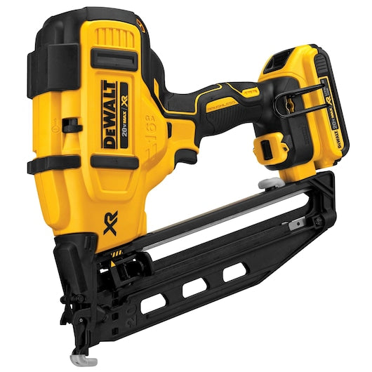 Dewalt 20V MAX* XR® 16ga Angld Finish Nailer Kit DCN660D1