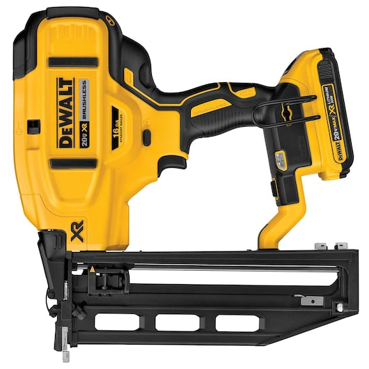 Dewalt 20V MAX* XR 16 GA Cordless Straight Finish Nailer Kit DCN662D1