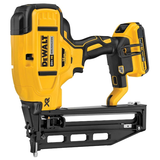 Dewalt 20V MAX* XR 16 GA Cordless Straight Finish Nailer Kit DCN662D1