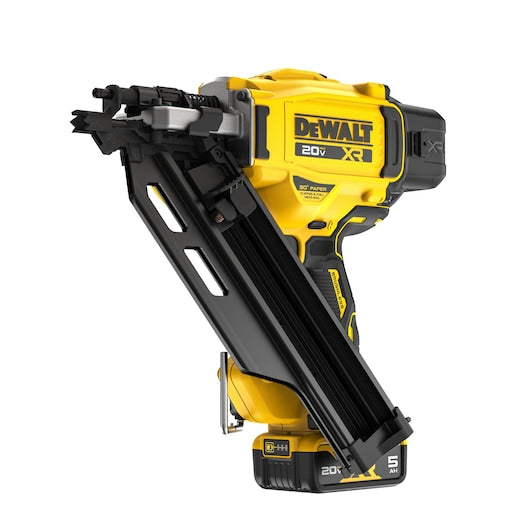Dewalt 20V MAX* XR® Brushless Cordless 30° Paper Tape Framing Nailer Kit DCN930P1