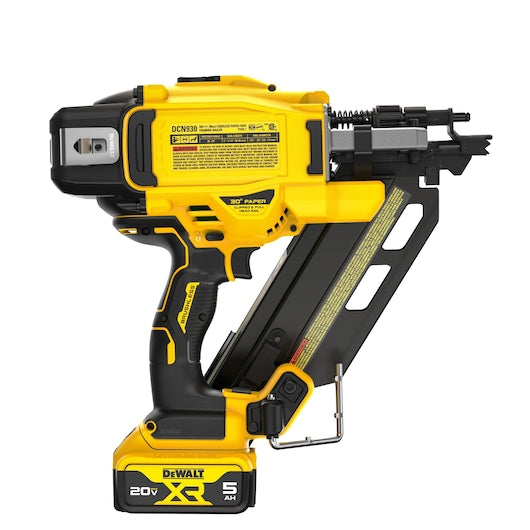 DeWalt Kit de cloueuse à charpente à bande papier 30° sans fil Brushless 20V MAX* XR® DCN930P1
