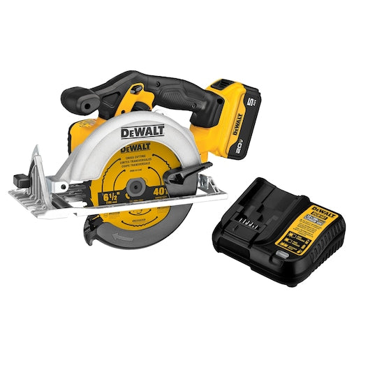 Dewalt 20V MAX* 6-1/2 in. Circular Saw Kit DCS391P1