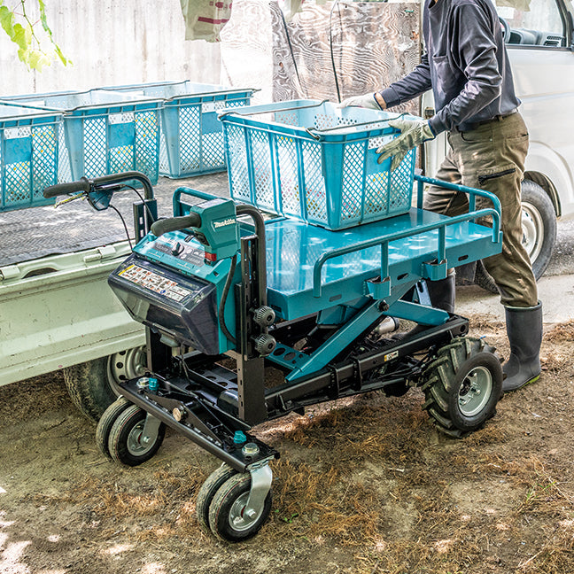 Makita Transporteur de matériaux sans balais 36V(18Vx2) LXT, plateau plat, levage électrique, machine seule DCU601Z