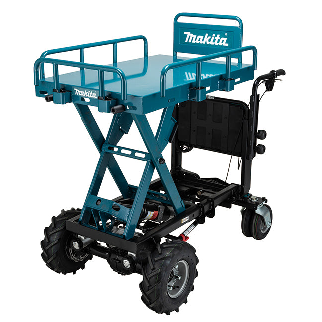 Makita Transporteur de matériaux sans balais 36V(18Vx2) LXT, plateau plat, levage électrique, machine seule DCU601Z