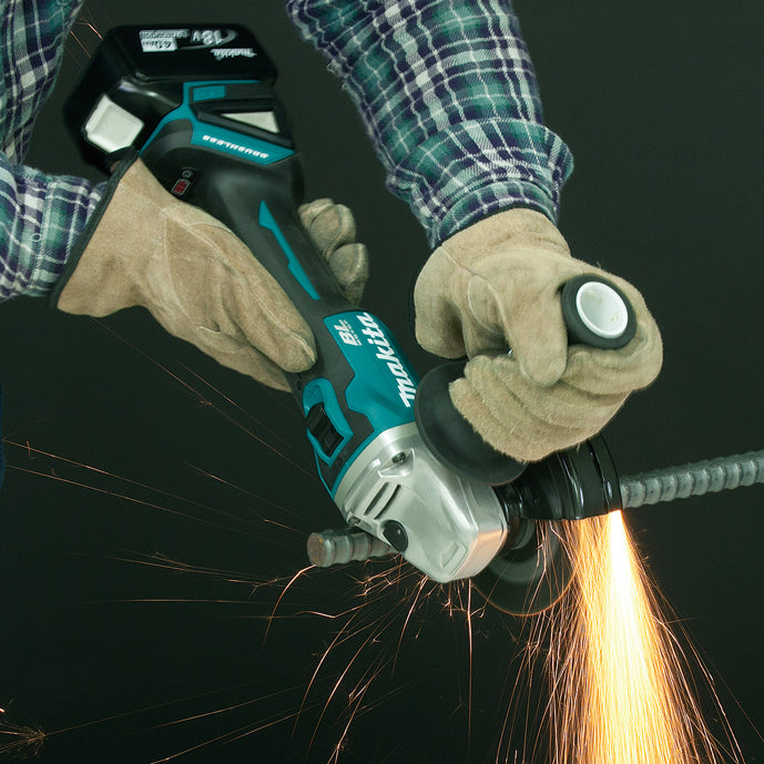 Makita Meuleuse d'angle 4-1/2" sans balais 18V LXT avec interrupteur à pouce, outil seul DGA454Z