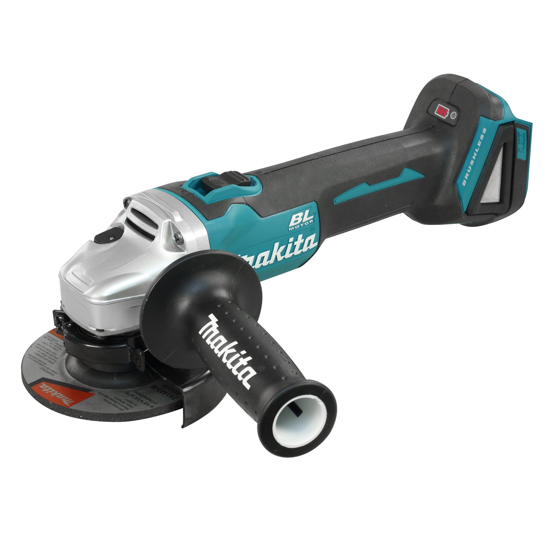 Makita Meuleuse d'angle 5" sans balais 18V LXT avec interrupteur à pouce, outil seul DGA504Z
