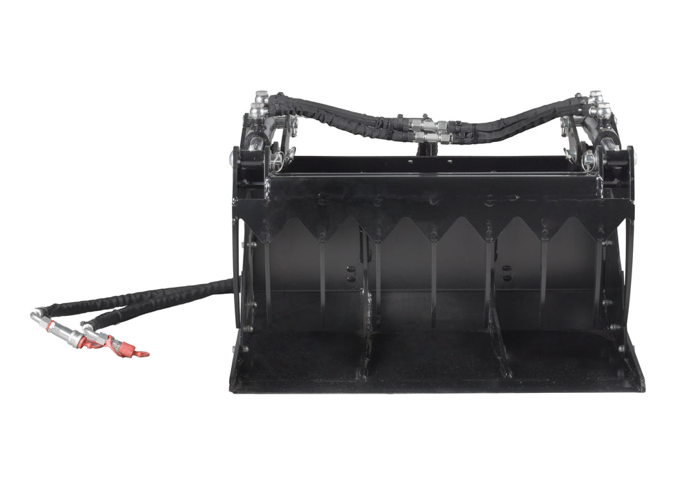 Ducar 30" grapple bucket, with mounting plate, 80 L, for DUESOSKID-30 stand-on skid steer DUAGBKSKID-PLATE