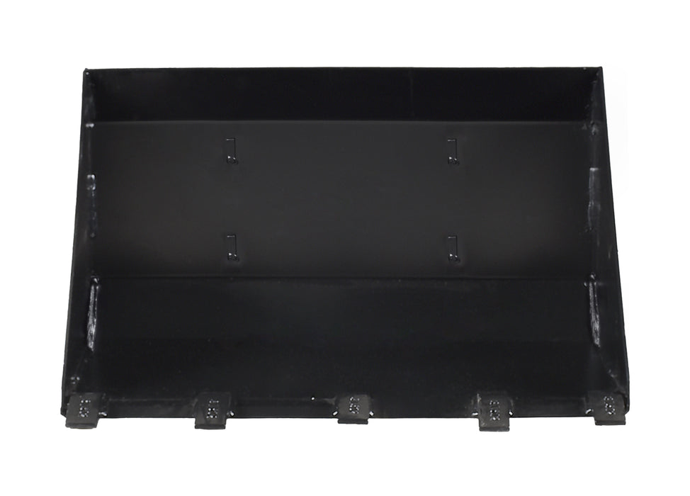 Ducar 29" low-profile bucket with teeth, 80L, for DUESOSKID-30 stand-on skid steer DUALPBK-TH80L