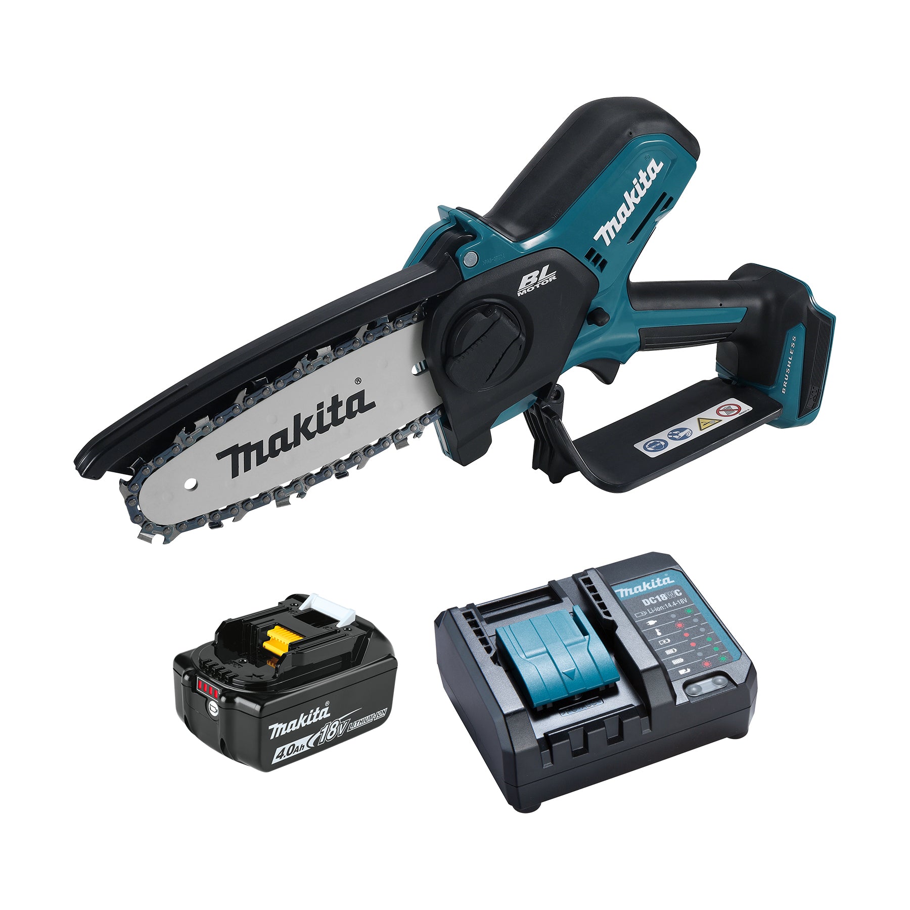 Makita Scie d'élagage sans balais 18V LXT 6", 4.0Ah x1Kit DUC150M001