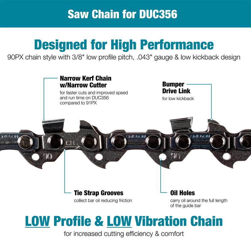 Makita 36V(18Vx2) LXT Brushless 14" Top Handle Chainsaw, Tool Only DUC356Z